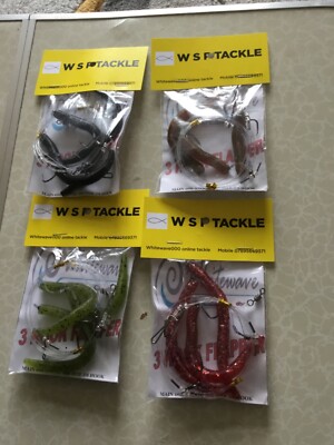 sea fishing coloured lugworm 3 hook flapper rig 3/0 hooks | eBay UK