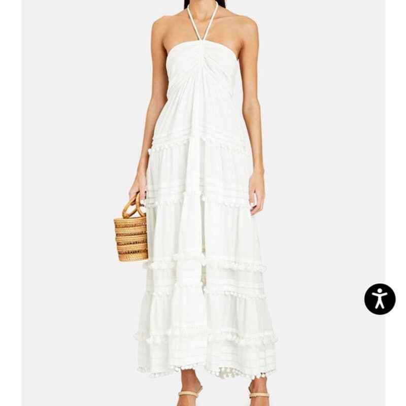 chinese dress ladies Santiago Maxi Dress l Hand-painted Dots Pearl + Polar Linen — Shipwrecked  Kauai main image 0