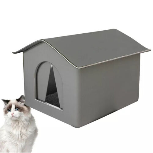 Outdoor Cat House Waterproof Breathable Pet Bed Dog Kennel Stray Cats Shelter - Picture 14 of 14