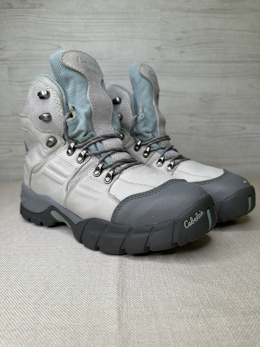 Cabelas Winter/hiking Boots Thinsulate Size Blue/Cream/Grey