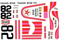  82 JANET GUTHRIE TEXACO STAR 1980 1/64th Scale Nascar Waterslide Decals