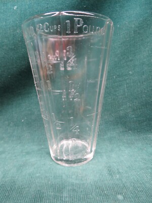 Lightning Dasher Egg Beater Glass JAR ONLY Measuring Cup Primitive Farmhouse