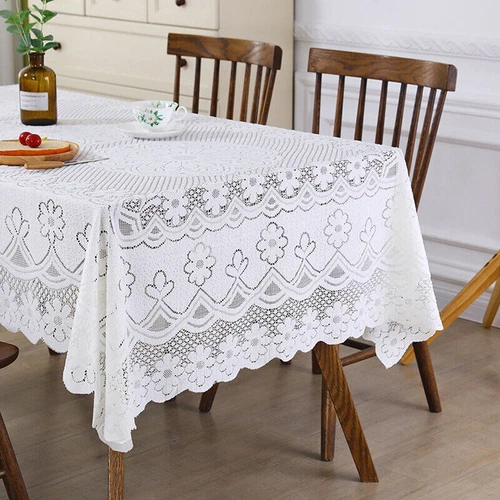 White Vintage Embroidered Lace Tablecloth Table Cloth Cover Wedding Party Decor - Picture 28 of 42