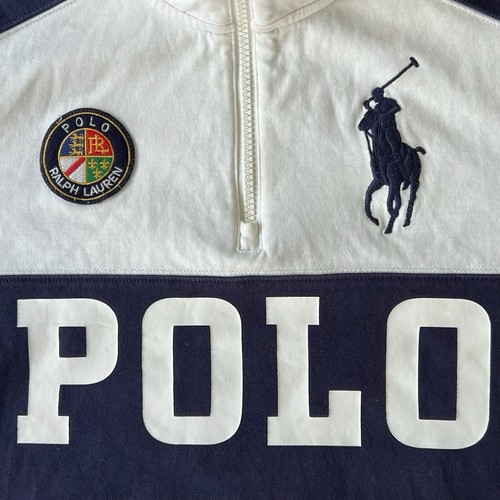 Polo Ralph Lauren Cookie Patch 1/4 Zip Pullover Youth Large 14-16 Sweatshirt C8 - Picture 9 of 14