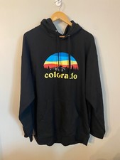 Colorado Landscape Hoodie Size XL Black NWT Camping Hiking