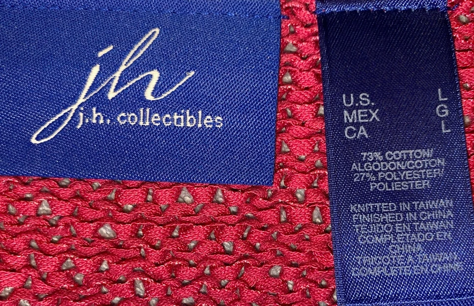 SUÉTER VINTAGE AÑOS 80 JH COLECCIONABLES CUATRO COLORES PUNTO CROCHET MUJER TALLA L Foto 3 de 4