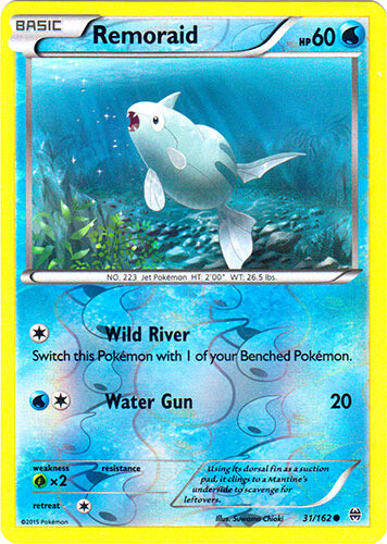 Pokemon - Remoraid - 31/162 - Common - Reverse Holo - XY - BREAKthrough - NM