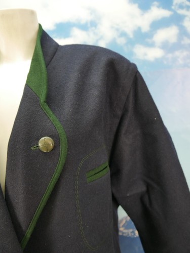 Bavaria Loden in blau weite Jacke sehr dick und warm Trachtenjacke Gr.42 - Bild 2 von 7