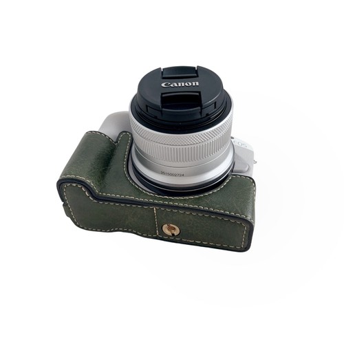 Canon R50 R100 Camera Leather Half Body Base Case for Canon EOS R50 EOS R100 - Picture 17 of 17
