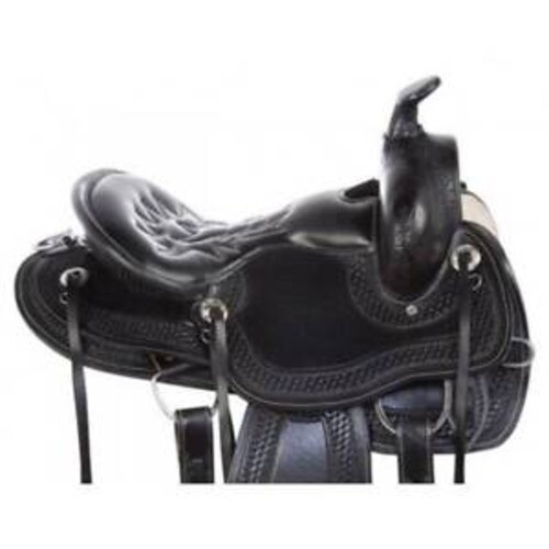 Leather Western Endurance Trail Pleasure Equestrian Horse Saddles Tack Set 12-18 - Foto 2 di 3
