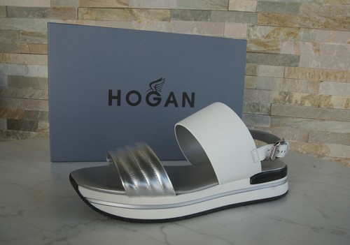 Hogan Rebel Size 39,5 Sandals Sneakers Shoes Silver New Previously | eBay