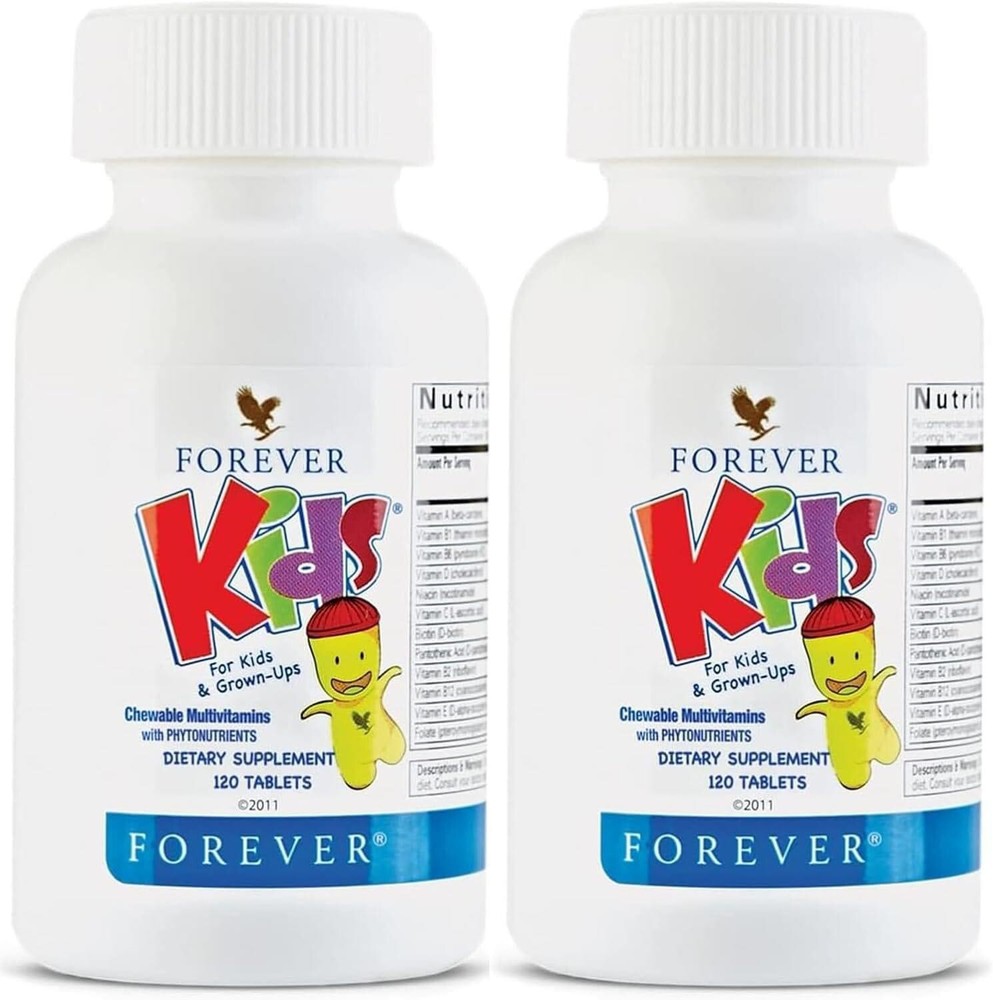 2 bot.of Forever Living Kid's MultiVitamins (120 chewable tabl.ea) KOSHER/HALAL