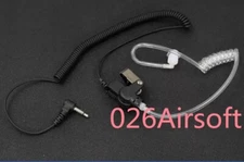 Listen Only Acoustic Tube Headset 2.5 mm Plug Pin for THALES HARRIS Speaker Mics