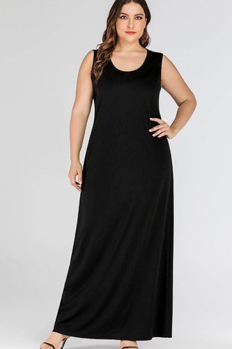 VacationGrabs Plus Size Maxi Tank Dress in Burgundy - 第 11/21 張圖片