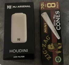 MJ Arsenal - Houdini Smoke Filter And One Pack Of Mini  Ultimate Then Cones ￼