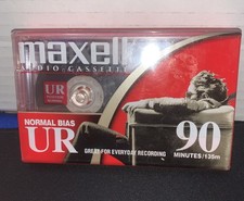 Maxell UR 90 Minute Blank Audio Cassette Tape Normal Bias - NEW Sealed