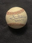 RON GUIDRY SIGNED AUTOGRAPHED YANKEES RETIRED #49 8-23-03 OML BASEBALL JSA COA