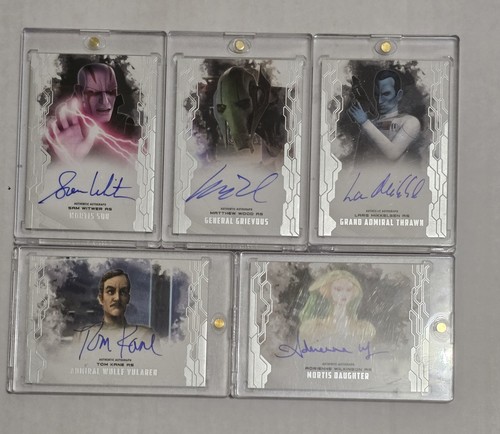 2017 Topps Star Wars Masterwork Auto Lot Thrawn Grievous Witwer Mikkelsen 5