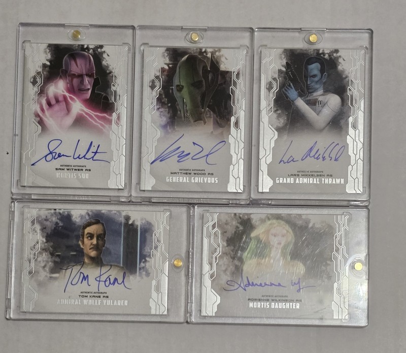 2017 Topps Star Wars Masterwork Auto Lot Thrawn Grievous Witwer Mikkelsen 5