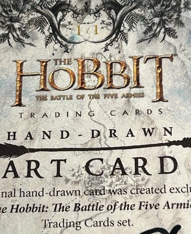 The Hobbit The Battle Of The Five Armies Sketch Card 1/1 Achilleas Kokkinakis - Image 4 of 4