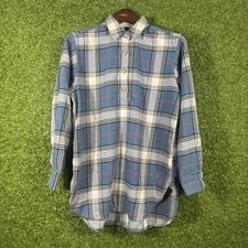 Uniqlo x JW Anderson Shirt Womens XS Oversized Plaid Pullover Blue