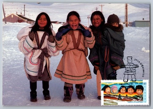 Canada 1999 Inuit Faces and Landscape FDC Maxi Card