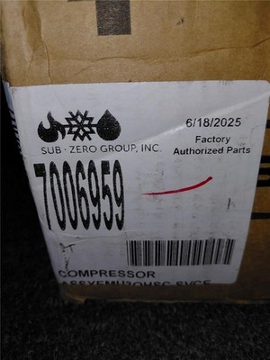 7006959 Sub-Zero Fridge OEM Compressor Assembly Genuine Brand New