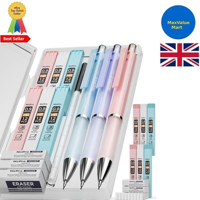 3 Stück Pastell Druckbleistift Set, 0,9 mm - Stilvoller & funktionaler Schulbedarf