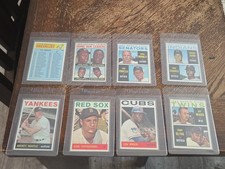 1964 topps lot of 8 with Mantle, Brock, Yaz...