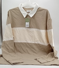 Goodfellow Co Mens Long Sleeve Rugby Polo Shirt xl new