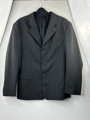 Vintage Fosters Trading Co Charcoal Textured Blazer Jacket Mens 38R