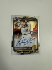 2025 Bowman Draft Chrome EASTON CARMICHAEL Auto 1st Autograph Pirates On-Card SP