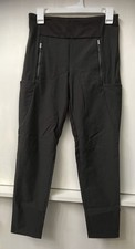 Athleta Jogging Pants Womems Two Tone Gray Brown Zip Pocket Phone Pocket Size 4P