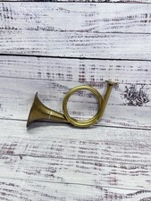 Vintage Solid Brass Wall Decor French Horn Instrument CRACK READ