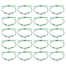 Cheerleader Gifts, 20 Pcs Cheer Bracelet Cheerleading Charm Bracelet, Green