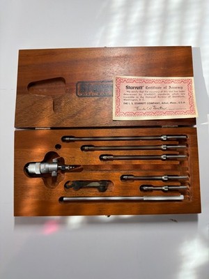 STARRETT ID INSIDE MICROMETER NO 124A w/ CASE - LOTAX