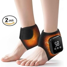 2pk Electric Foot Ankle Massager Heating Vibration  hot Compression Pain Relief