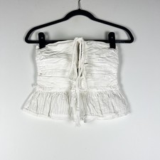 Ulla Johnson Adaleigh Cotton Ruched Ruffe Hal...