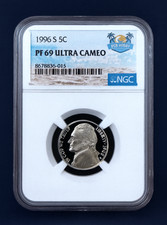 1996-S Jefferson Nickel PF69 Ultra Cameo NGC Certified | Proof 5C | 0094