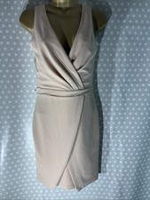 BNWT Womens Miss Selfridge Uk 6 Beige Sleeveless Knee Length Bodycon Dress