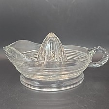 Escariador de vidrio transparente vintage 6 pulgadas exprimidor manual naranja exprimidor de cítricos limón lima