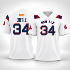 new!! 2026 Red Sox David Ortiz Football PRINTED Jersey ALL SIZE