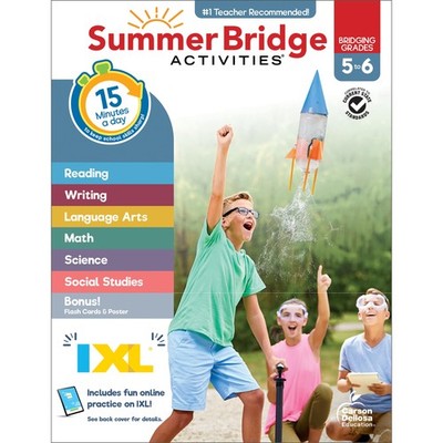 Summer Bridge Activities 5th to 6th Grade Workbooks All Subjects, Middle School