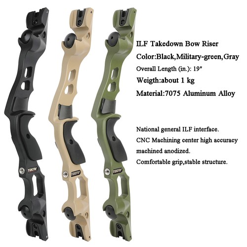 ILF Recurvebogen Riser 19 Zoll Bogengriff Takedown Bogenschießen Jagd Schießen - Bild 4 von 10