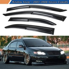 For 2003-2008 Toyota Corolla Sedan Jdm Mugen Style Window Visors Rain Guards Us For 2003-2008 Toyota Corolla Sedan Jdm Mugen Style Window Visors Rain Guards Us