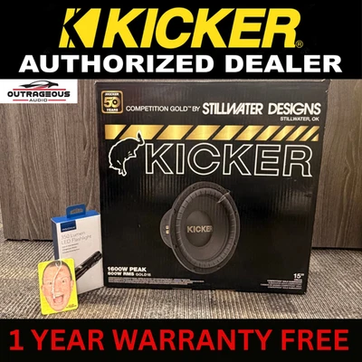 Kicker Comp Gold 15" dual 4-ohm voice coil component subwoofer LAST ONE - Image 1 of 4