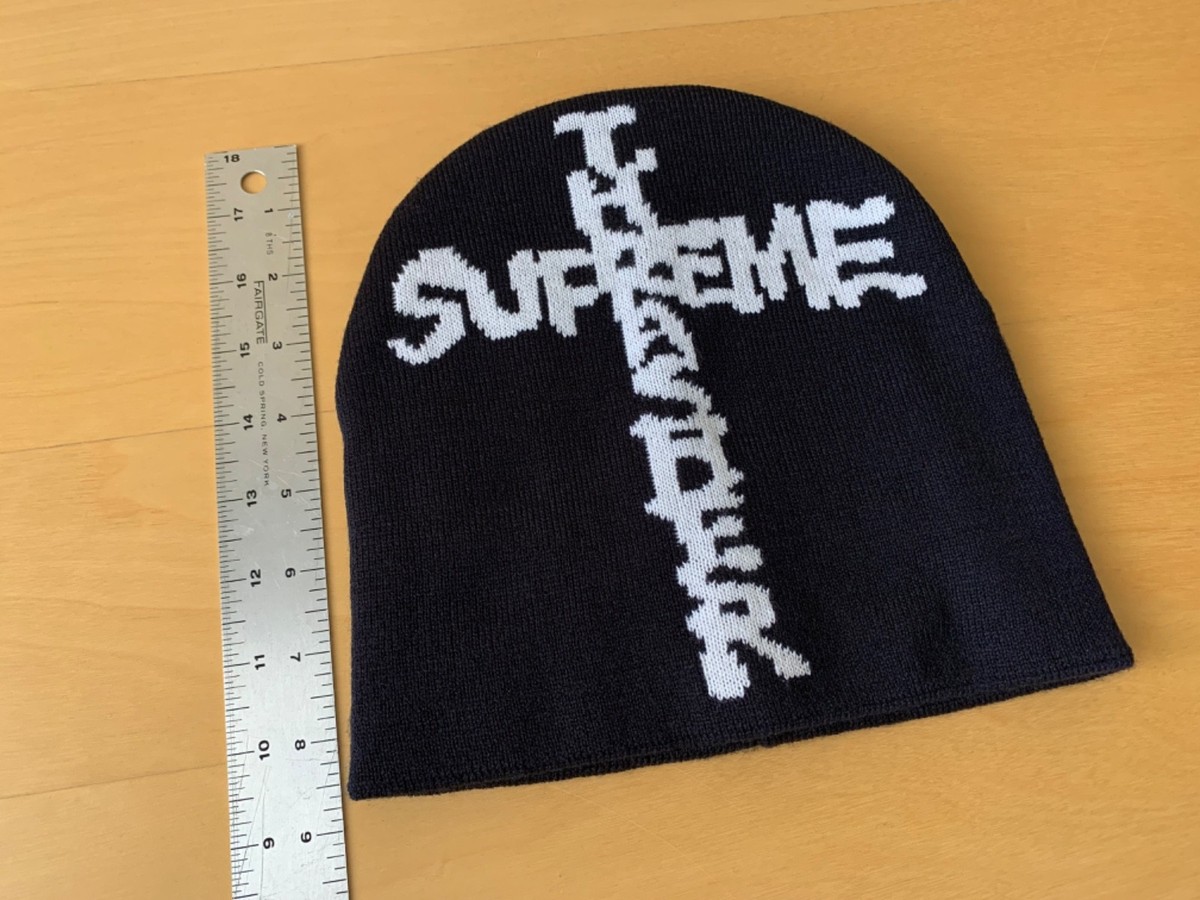 Supreme x Thrasher Beanie Used Skateboard Black White Gonz Tyshawn