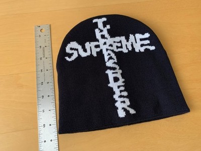 Supreme x Thrasher Beanie Used Skateboard Black White Gonz Tyshawn