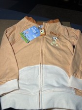 Bluey Bingo Hoodie Jacket Girls 6/7 Zip Sweatshirt NWT
