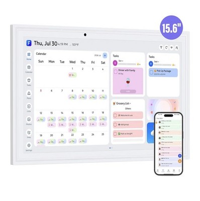 15.6in Smart Digital Calendar Chore Chart Wall Touchscreen Electronic Calendar